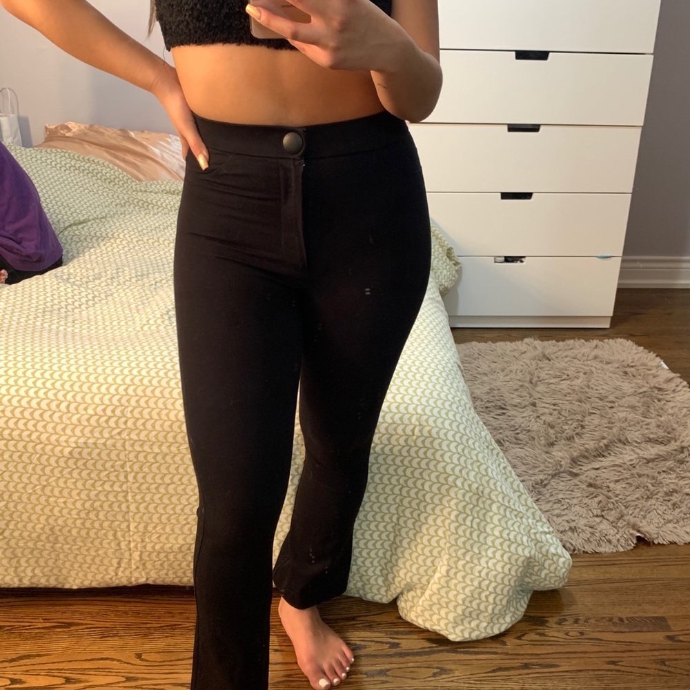 Zara Black Fitted Dress-pants